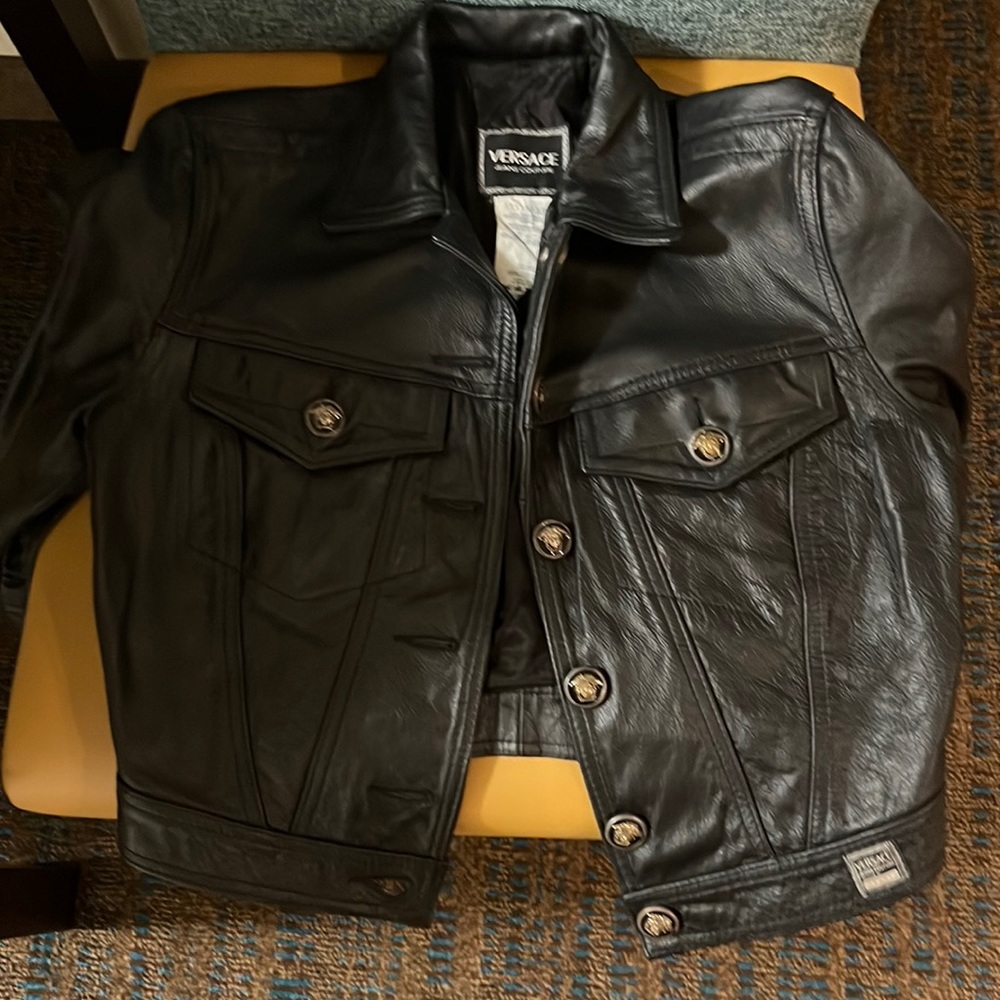 Versace leather jacket